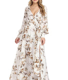 Makayla Floral Chiffon Wrap Dress is a stunning choice for a bridesmaid dress or maid of honor dress, and to feel beautiful at Prom 2023, spring weddings, formals, & military balls!