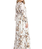 Makayla Floral Chiffon Wrap Dress is a stunning choice for a bridesmaid dress or maid of honor dress, and to feel beautiful at Prom 2023, spring weddings, formals, & military balls!