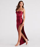 Beth Formal Satin Pleated Long Dress is a gorgeous pick as your 2024 prom dress or formal gown for wedding guests, spring bridesmaids, or army ball attire!