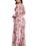 The Jennifer Floral Wrap Chiffon Dress is a gorgeous pick as your 2023 prom dress or formal gown for wedding guest, spring bridesmaid, or army ball attire!