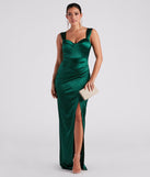 Lorelli Formal Satin Wrap Long Dress is a gorgeous pick as your 2024 prom dress or formal gown for wedding guests, spring bridesmaids, or army ball attire!
