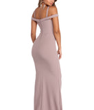 The Larissa Off The Shoulder Formal Dress is a gorgeous pick as your 2023 prom dress or formal gown for wedding guest, spring bridesmaid, or army ball attire!