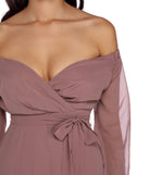 Britt Wrap Formal Floral Dress creates the perfect summer wedding guest dress or cocktail party dresss with stylish details in the latest trends for 2023!