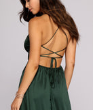 Vera Satin Lace Up Formal Dress is a gorgeous pick as your 2023 prom dress or formal gown for wedding guest, spring bridesmaid, or army ball attire!
