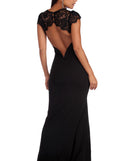 Stephanie Open Back Lace Dress is a stunning choice for a bridesmaid dress or maid of honor dress, and to feel beautiful at Prom 2023, spring weddings, formals, & military balls!