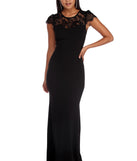 Stephanie Open Back Lace Dress is a stunning choice for a bridesmaid dress or maid of honor dress, and to feel beautiful at Prom 2023, spring weddings, formals, & military balls!