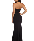 Lynda Formal Halter Dress is a stunning choice for a bridesmaid dress or maid of honor dress, and to feel beautiful at Prom 2023, spring weddings, formals, & military balls!