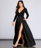 Rhonda High Slit Taffeta Dress creates the perfect spring wedding guest dress or cocktail attire with stylish details in the latest trends for 2023!