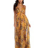 The Leanna My Sunshine Floral Dress is a gorgeous pick as your 2023 prom dress or formal gown for wedding guest, spring bridesmaid, or army ball attire!
