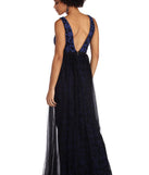 Kaydence Formal Tulle And Lace Dress is a stunning choice for a bridesmaid dress or maid of honor dress, and to feel beautiful at Prom 2023, spring weddings, formals, & military balls!