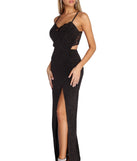 Valeria Formal Open Back Lurex Dress is a stunning choice for a bridesmaid dress or maid of honor dress, and to feel beautiful at Prom 2023, spring weddings, formals, & military balls!