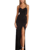 Valeria Formal Open Back Lurex Dress is a stunning choice for a bridesmaid dress or maid of honor dress, and to feel beautiful at Prom 2023, spring weddings, formals, & military balls!