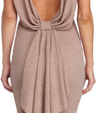 The Janelle Glitter Bow Back Formal Dress is a gorgeous pick as your 2023 prom dress or formal gown for wedding guest, spring bridesmaid, or army ball attire!