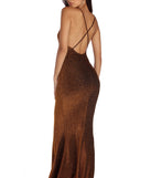 Saylor Formal Metallic Lurex Dress is a stunning choice for a bridesmaid dress or maid of honor dress, and to feel beautiful at Prom 2023, spring weddings, formals, & military balls!