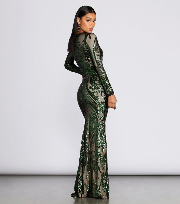 Windsor green sequin dress store