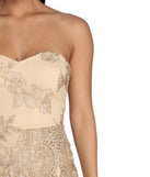 Paris Formal Floral Embroidered Dress is a stunning choice for a bridesmaid dress or maid of honor dress, and to feel beautiful at Prom 2023, spring weddings, formals, & military balls!
