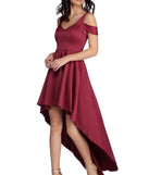 Roselyn Satin Sweetheart High-Low Dress creates the perfect summer wedding guest dress or cocktail party dresss with stylish details in the latest trends for 2023!