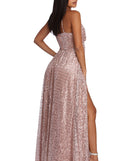 Rosealina Formal Metallic Double Slit Dress is a stunning choice for a bridesmaid dress or maid of honor dress, and to feel beautiful at Prom 2023, spring weddings, formals, & military balls!