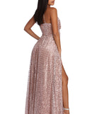 Rosealina Formal Metallic Double Slit Dress is a stunning choice for a bridesmaid dress or maid of honor dress, and to feel beautiful at Prom 2023, spring weddings, formals, & military balls!
