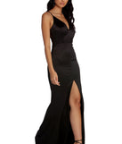 The Katrina Formal Lace And Satin Dress is a gorgeous pick as your 2023 prom dress or formal gown for wedding guest, spring bridesmaid, or army ball attire!