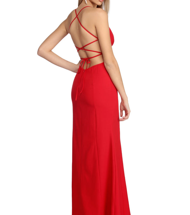The Alyssa Formal Open Back Dress is a gorgeous pick as your 2023 prom dress or formal gown for wedding guest, spring bridesmaid, or army ball attire!