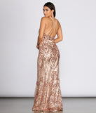 The Julieanne Formal Sequin Scroll Dress is a gorgeous pick as your 2023 prom dress or formal gown for wedding guest, spring bridesmaid, or army ball attire!