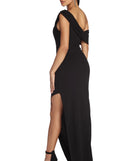 The Althea Formal One Shoulder Dress is a gorgeous pick as your 2023 prom dress or formal gown for wedding guest, spring bridesmaid, or army ball attire!
