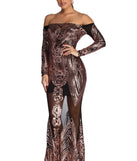 Sherrie Formal Sequin Scroll Dress is a stunning choice for a bridesmaid dress or maid of honor dress, and to feel beautiful at Prom 2023, spring weddings, formals, & military balls!