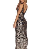 Sierra Formal Sequin Scroll Dress is a stunning choice for a bridesmaid dress or maid of honor dress, and to feel beautiful at Prom 2023, spring weddings, formals, & military balls!