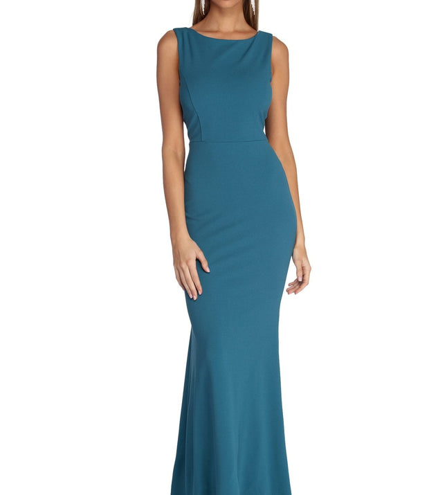 The Britney Formal Open Back Dress is a gorgeous pick as your 2023 prom dress or formal gown for wedding guest, spring bridesmaid, or army ball attire!