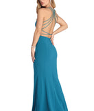 The Adelyn Strappy Trumpet Dress is a gorgeous pick as your 2023 prom dress or formal gown for wedding guest, spring bridesmaid, or army ball attire!