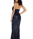 The Freya Formal Strapless Sequin Dress is a gorgeous pick as your 2023 prom dress or formal gown for wedding guest, spring bridesmaid, or army ball attire!