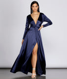 Cynthia Satin Slit Formal Dress creates the perfect summer wedding guest dress or cocktail party dresss with stylish details in the latest trends for 2023!