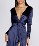 Cynthia Satin Slit Formal Dress creates the perfect summer wedding guest dress or cocktail party dresss with stylish details in the latest trends for 2023!