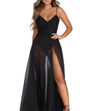 The Amelie Formal Chiffon And Lace Dress is a gorgeous pick as your 2023 prom dress or formal gown for wedding guest, spring bridesmaid, or army ball attire!