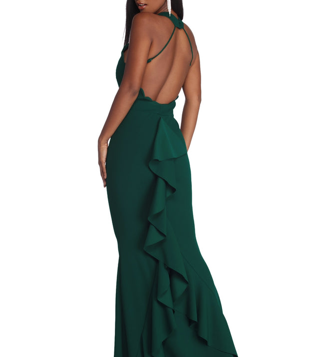 The Claudia Formal Ruffle Dress is a gorgeous pick as your 2023 prom dress or formal gown for wedding guest, spring bridesmaid, or army ball attire!