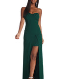 The Emberly Formal High Slit Strapless Dress is a gorgeous pick as your 2023 prom dress or formal gown for wedding guest, spring bridesmaid, or army ball attire!