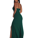 The Emberly Formal High Slit Strapless Dress is a gorgeous pick as your 2023 prom dress or formal gown for wedding guest, spring bridesmaid, or army ball attire!