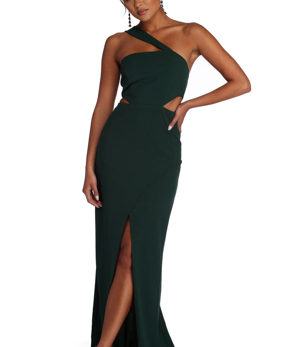 The Erica Formal One Shoulder Dress is a gorgeous pick as your 2023 prom dress or formal gown for wedding guest, spring bridesmaid, or army ball attire!