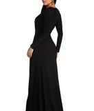 The Cameron Formal Twist Knot Dress is a gorgeous pick as your 2023 prom dress or formal gown for wedding guest, spring bridesmaid, or army ball attire!
