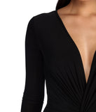 The Cameron Formal Twist Knot Dress is a gorgeous pick as your 2023 prom dress or formal gown for wedding guest, spring bridesmaid, or army ball attire!