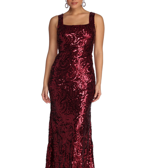 Sascha Formal Sparkling Sequin Dress is a stunning choice for a bridesmaid dress or maid of honor dress, and to feel beautiful at Prom 2023, spring weddings, formals, & military balls!