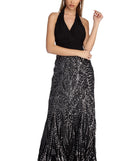 Whitney Formal Sequin Halter Dress is a stunning choice for a bridesmaid dress or maid of honor dress, and to feel beautiful at Prom 2023, spring weddings, formals, & military balls!