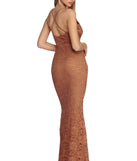 The Arianna Formal Scalloped Lace Glitter Dress is a gorgeous pick as your 2023 prom dress or formal gown for wedding guest, spring bridesmaid, or army ball attire!