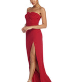 The Kendall Formal Sweetheart Crepe Dress is a gorgeous pick as your 2023 prom dress or formal gown for wedding guest, spring bridesmaid, or army ball attire!
