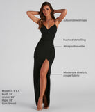 Sasha Formal High Slit Wrap Dress is a gorgeous pick as your 2024 prom dress or formal gown for wedding guests, spring bridesmaids, or army ball attire!