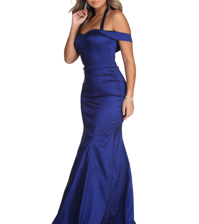 The Leighton Formal Taffeta Mermaid Dress is a gorgeous pick as your 2023 prom dress or formal gown for wedding guest, spring bridesmaid, or army ball attire!