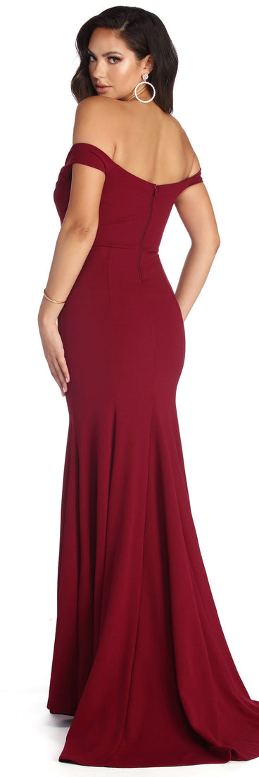 The Briar Formal Off The Shoulder Dress is a gorgeous pick as your 2023 prom dress or formal gown for wedding guest, spring bridesmaid, or army ball attire!