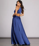 The Gabrielle Formal High Slit Satin Dress is a gorgeous pick as your 2023 prom dress or formal gown for wedding guest, spring bridesmaid, or army ball attire!