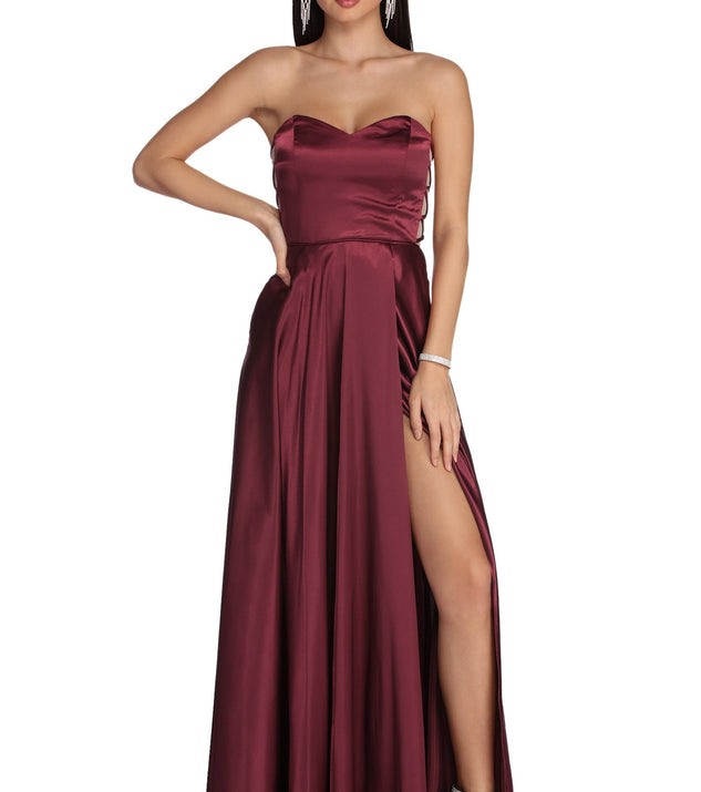 Courtney Formal Satin Sleeveless Dress & Windsor